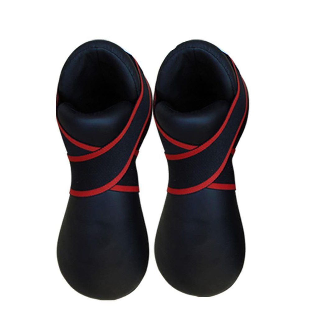 athlete wearing taekwondo shoes during practice
