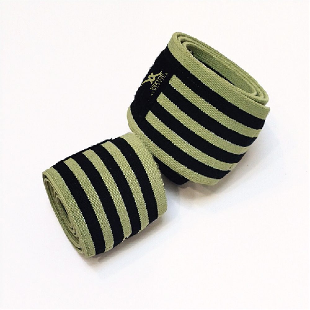 Durable wrist wraps designed for stability and support during heavy lifting.
