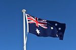 australia, flag, sky, pole, flagpole, nature, symbol, country, patriotism, wind, patriot, freedom, national, nation